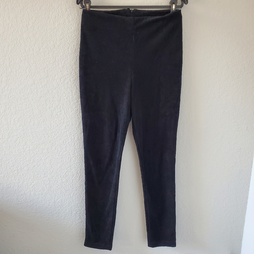 Betabrand Lobo Mau velvet ribbed legging pants
